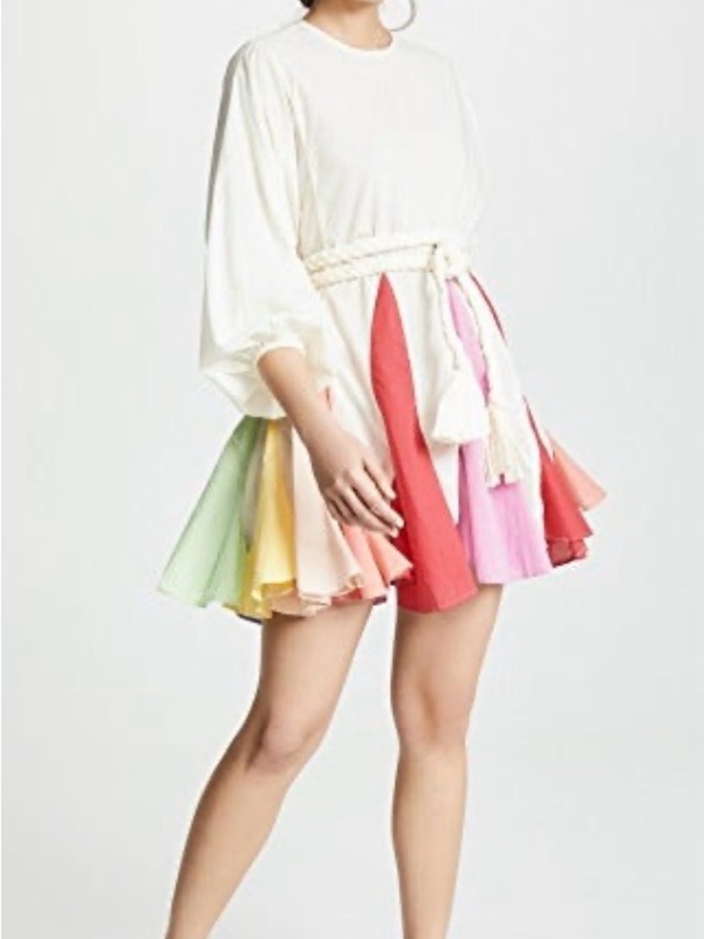 RHODE Navy Mini Dress with Light Blue, Pink & Green Pleats see example pic - Picture 2 of 2